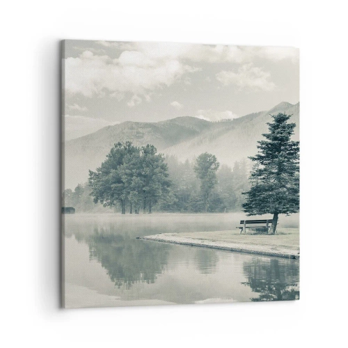 Canvastavla - Bild på duk - Sjön sover fortfarande - 50x50 cm