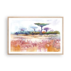 Affisch i ram av ljusek - Savannens färg - 91x61 cm