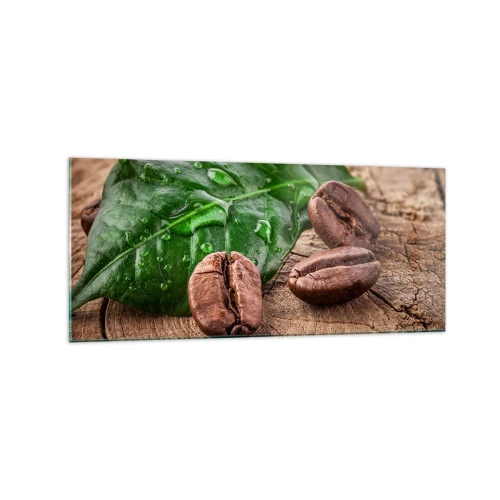 Glastavla - Bild på glas - Äkta och svart - 120x50 cm