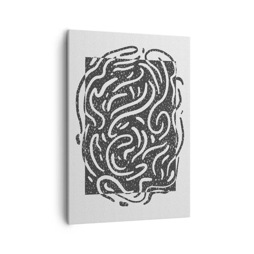 Canvastavla - Bild på duk - Abstraktion: en dans av glädje - 50x70 cm