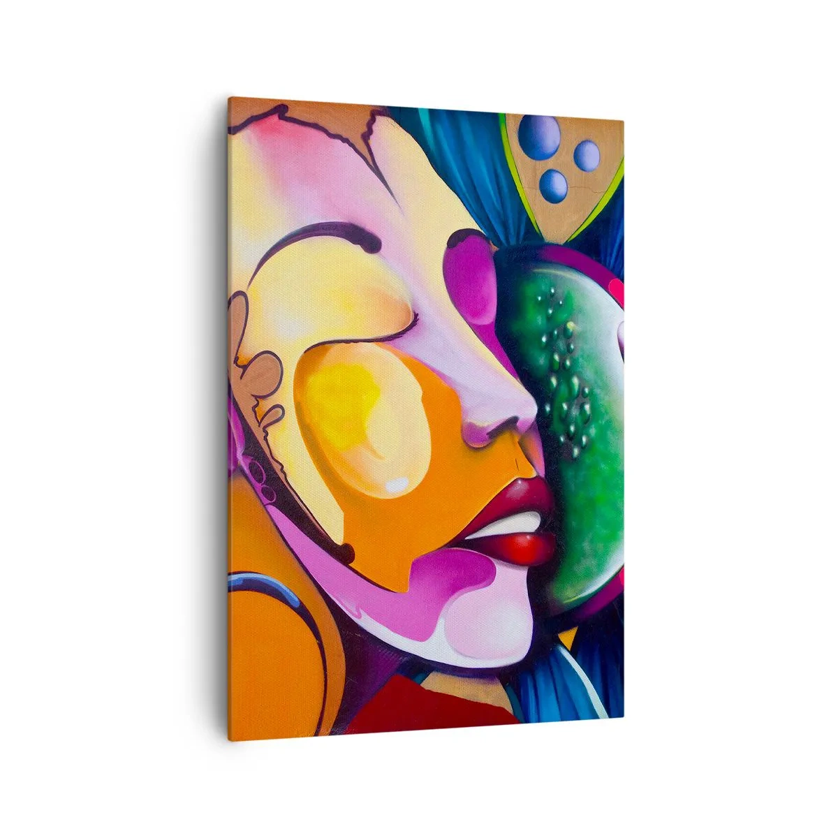 Canvastavla - Bild på duk - Känna på med färg - 70x100 cm