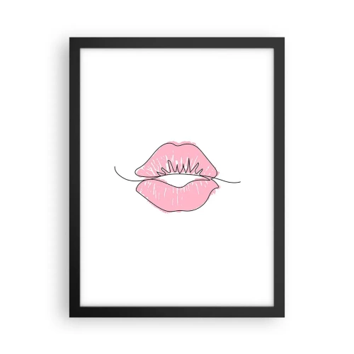 Affisch i svart ram - Redo att kyssas? - 30x40 cm