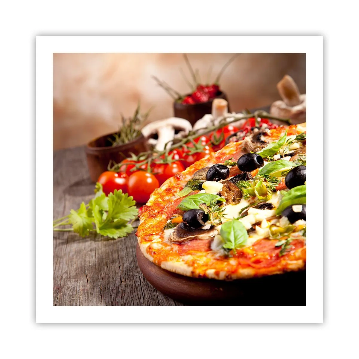 Affisch - Ingredienser ur jorden - 60x60 cm