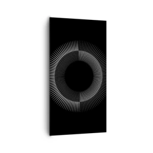 Canvastavla - Bild på duk - Svart sol - 65x120 cm