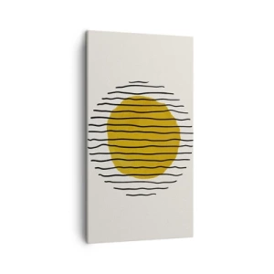 Canvastavla - Bild på duk - Abstraktion som darrar av glöd - 45x80 cm