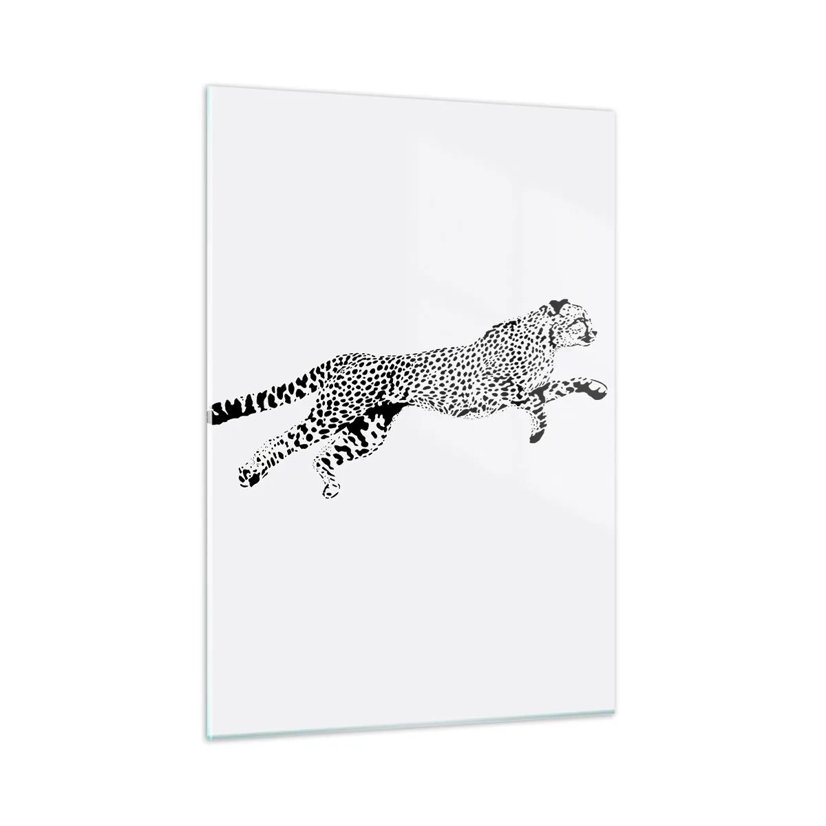 Glastavla - Bild på glas - Snabbast på jorden - 50x70 cm