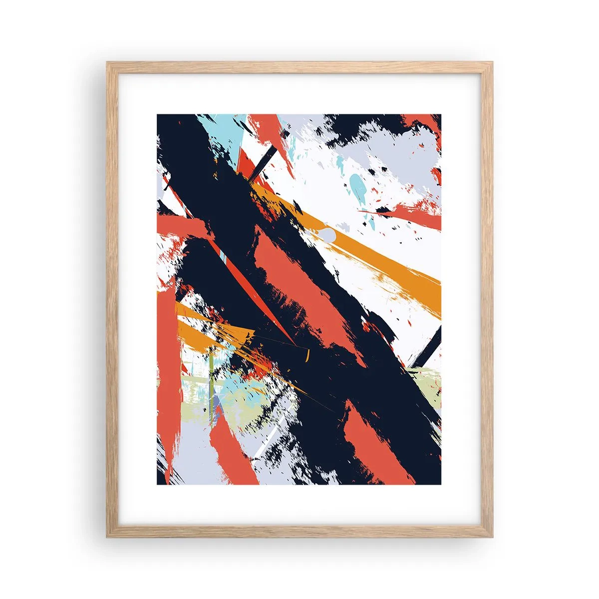 Affisch i ram av ljusek - Dynamisk komposition - 40x50 cm