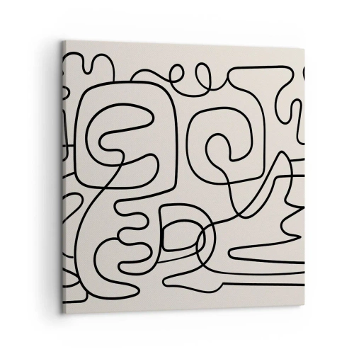 Canvastavla - Bild på duk - Följ spåret - 50x50 cm