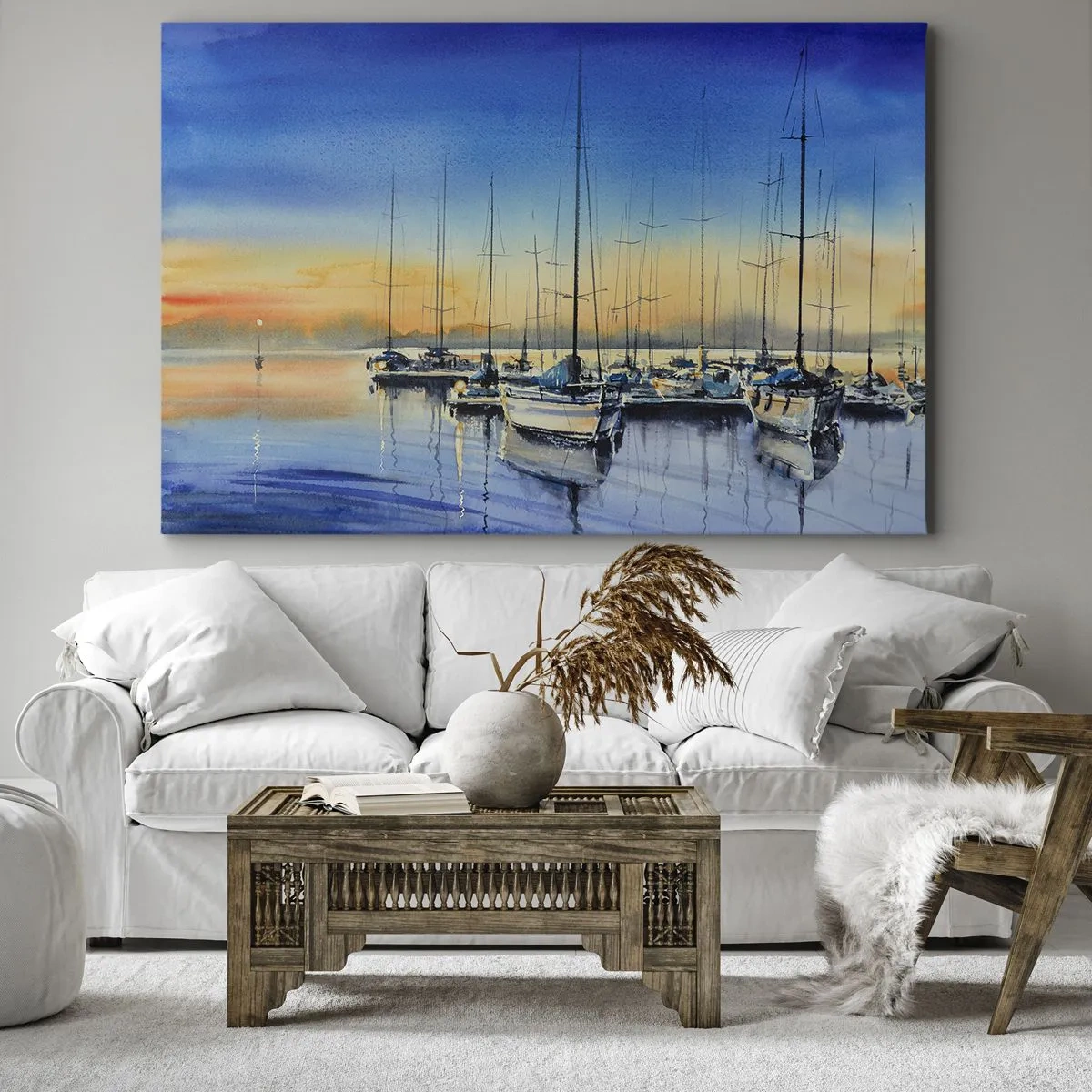 Canvastavla - Bild på duk - Slutet på en bra dag - 70x50 cm