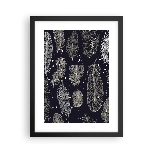 Affisch i svart ram - Fjäderspets - 30x40 cm