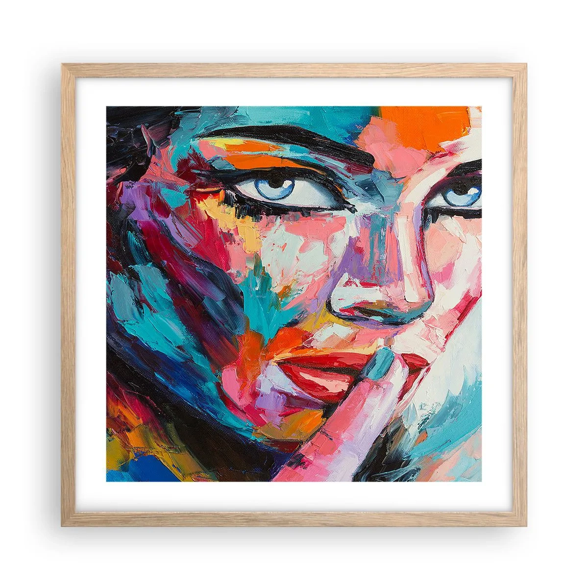 Affisch i ram av ljusek - Vår första hemlighet - 50x50 cm