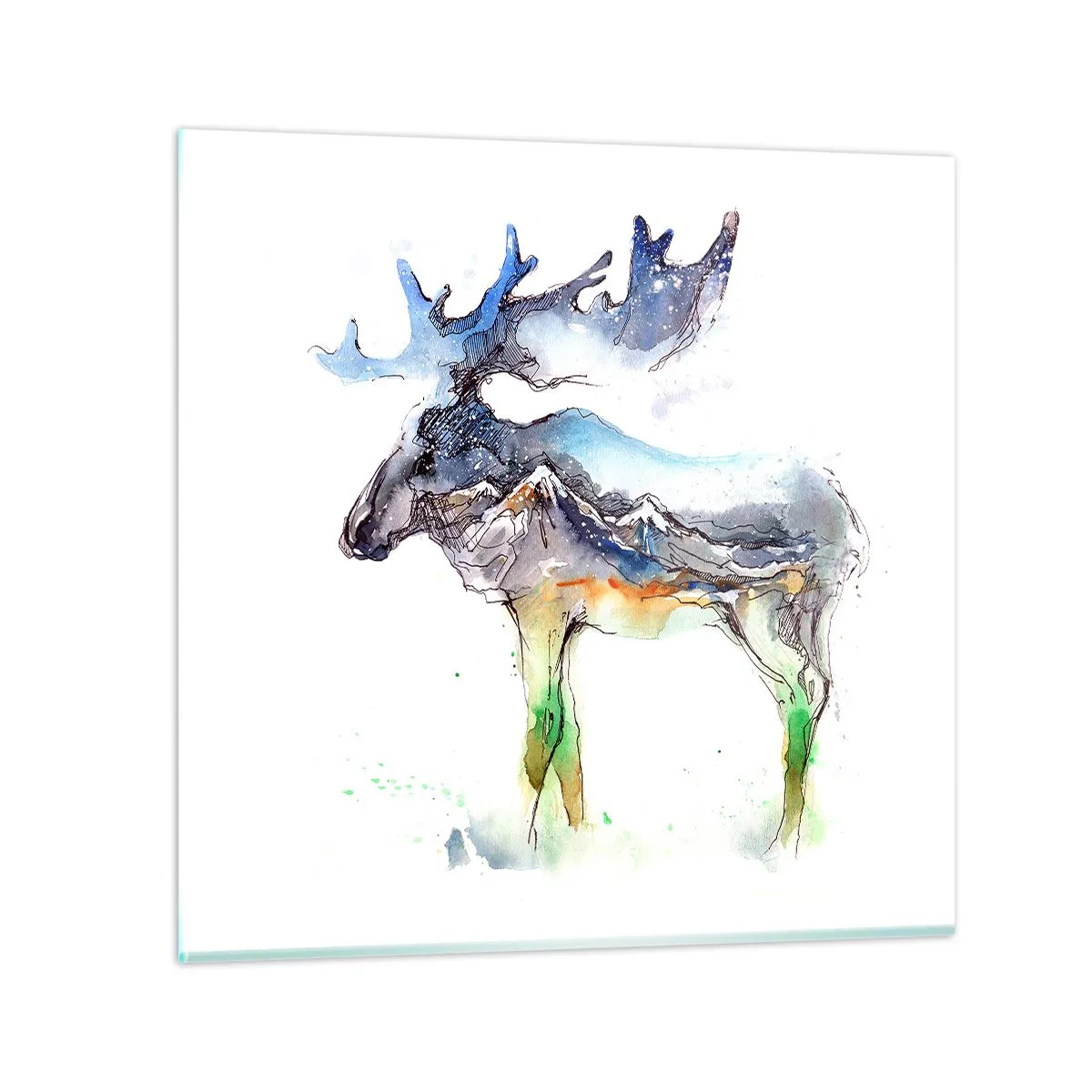 Glastavla - Bild på glas - Vintersagans figur - 70x70 cm