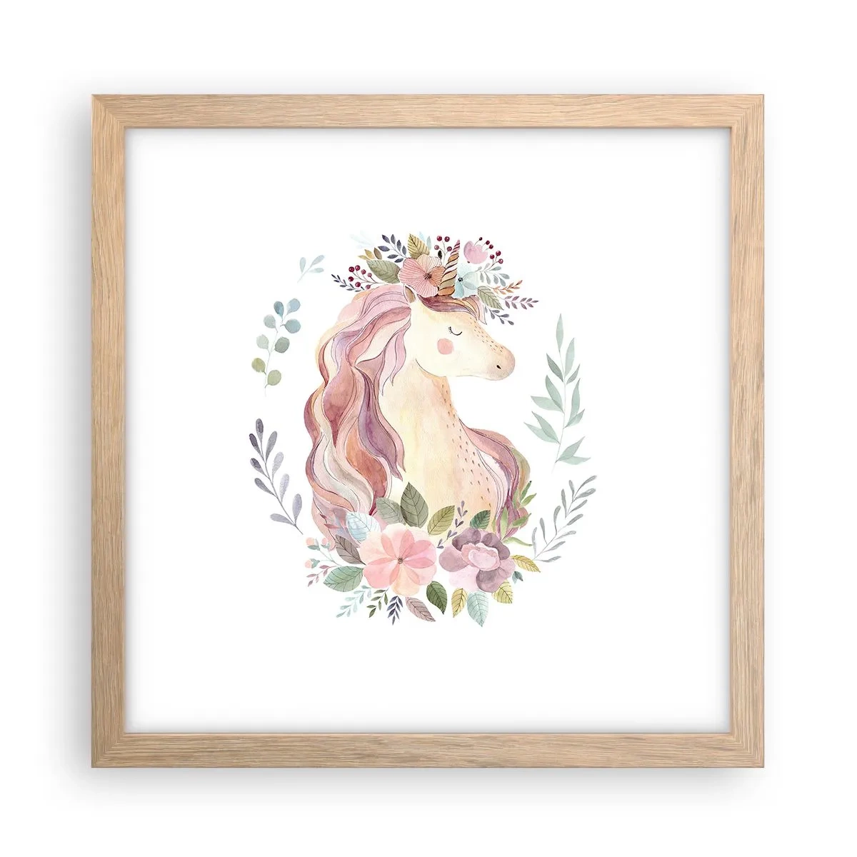 Affisch i ram av ljusek - En inbjudan till sagornas värld - 30x30 cm