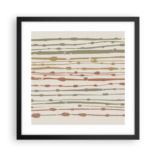 Affisch i svart ram - Musikalisk färgnotation - 40x40 cm