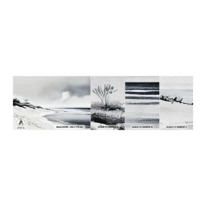 Provbit av fototapet Premium Canvas - Alltid tillsammans - Sanddyner, Strand, Hav - 100x30 cm