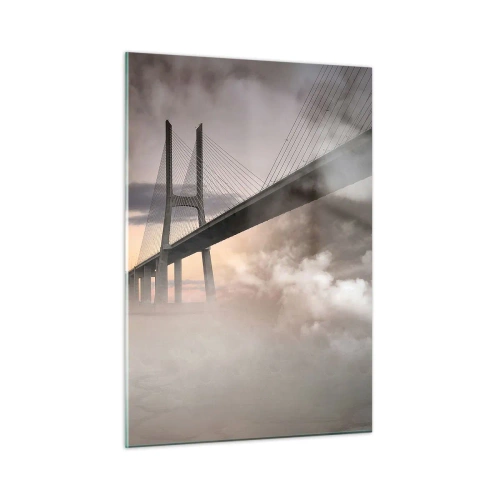 Glastavla - Bild på glas - Vid en flod som inte finns  - 50x70 cm