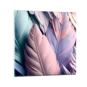 Glastavla - Bild på glas - Fågelstil - 30x30 cm