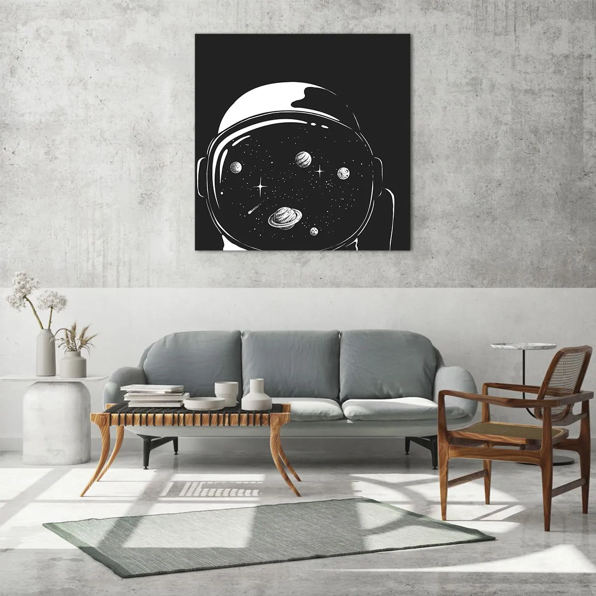 Glastavla - Bild på glas - Fin utsikt - 50x50 cm