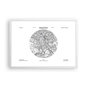 Affisch i vit ram - Krakóws anatomi - 70x50 cm