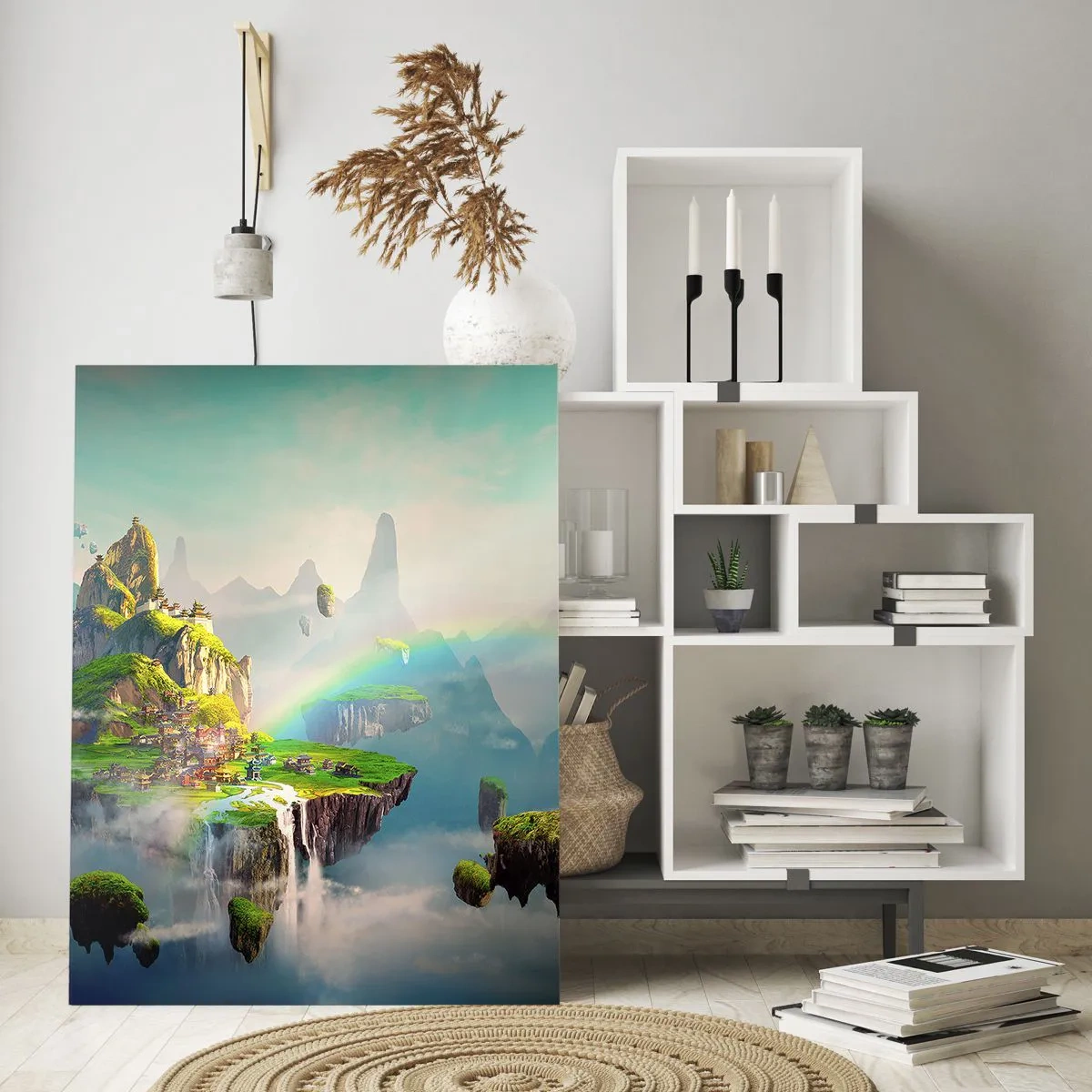 Glastavla - Bild på glas - Mellanhimmel - 50x70 cm