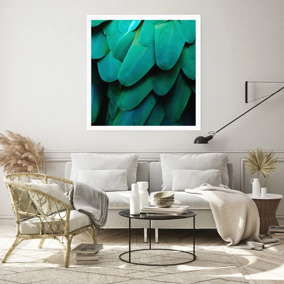 Affisch - Precision av papegojans natur - 40x40 cm