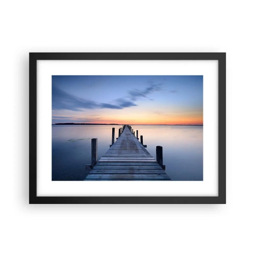 Affisch i svart ram - Klara solnedgångens ro - 40x30 cm