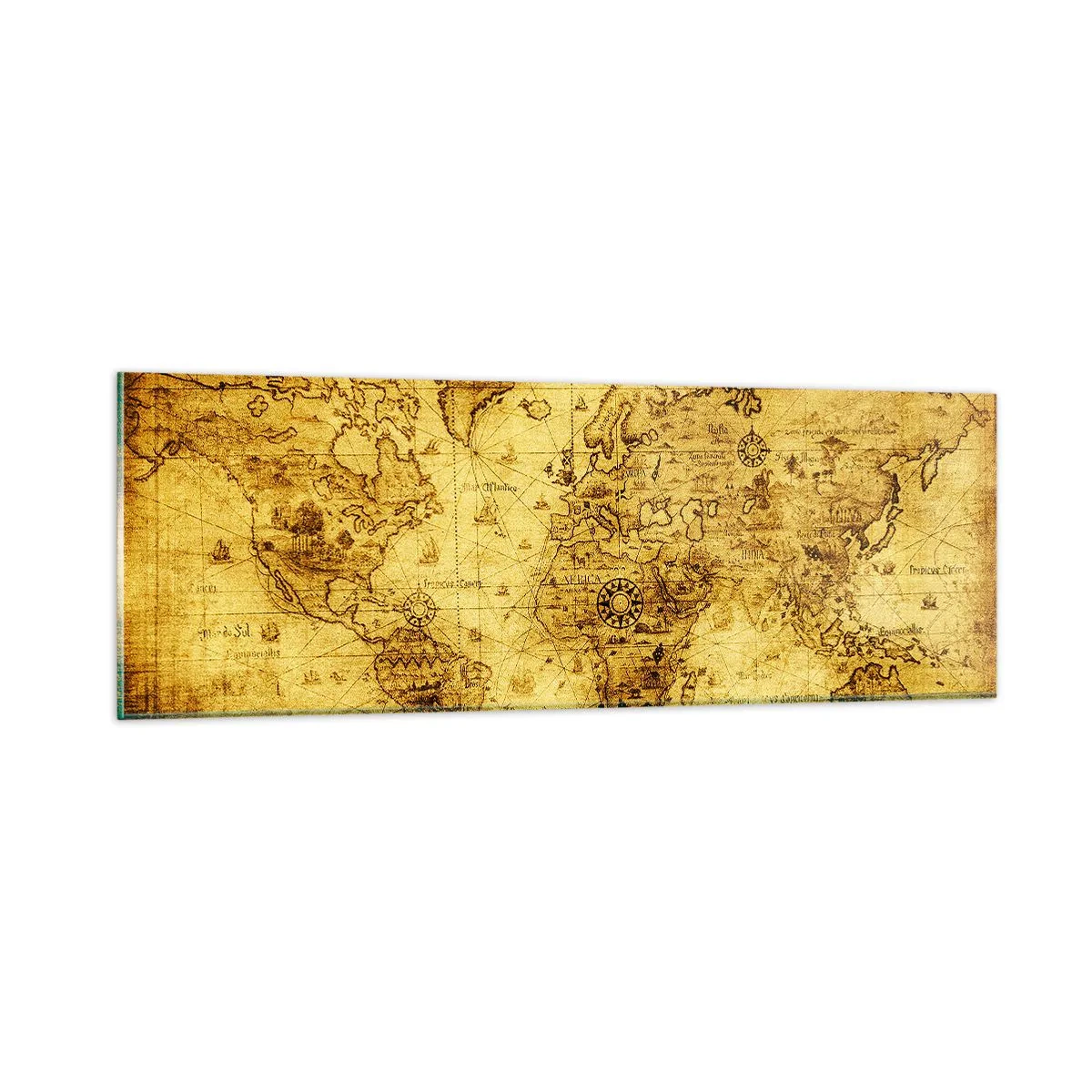 Glastavla - Bild på glas - Världen är konstig - 90x30 cm
