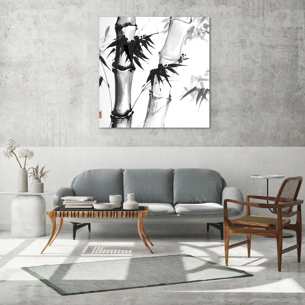 Glastavla - Bild på glas - Inzoomad orient - 60x60 cm