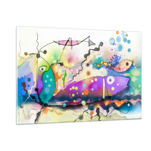 Glastavla - Bild på glas - Det saknas ord! - 120x80 cm