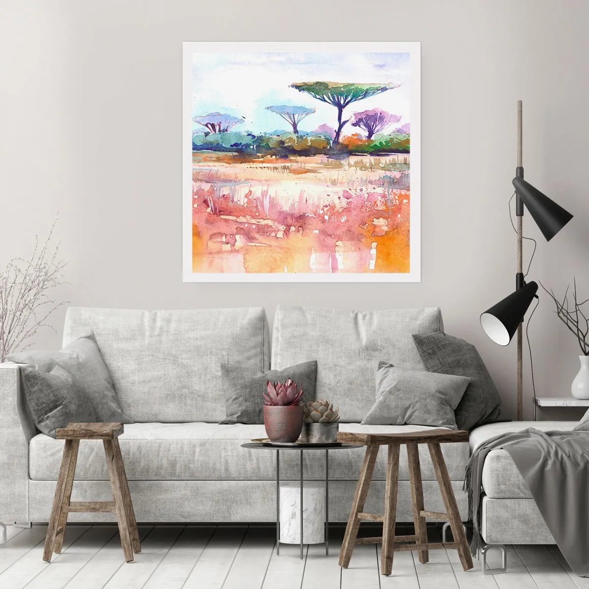 Affisch - Savannens färg - 60x60 cm