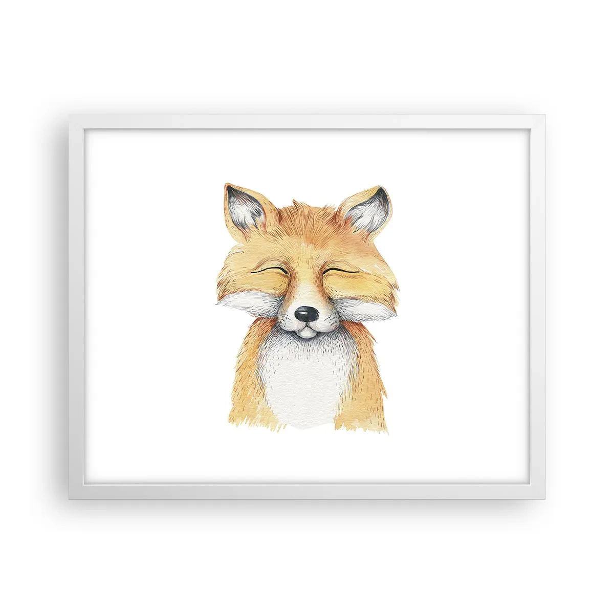 Affisch i vit ram - Rävens humör - 50x40 cm