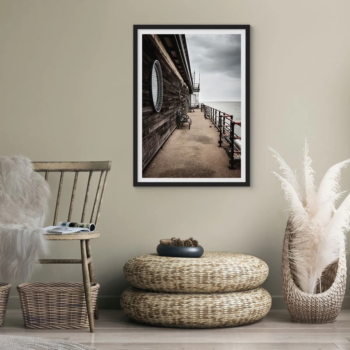 Affisch i svart ram - Tiden har stannat - 30x40 cm