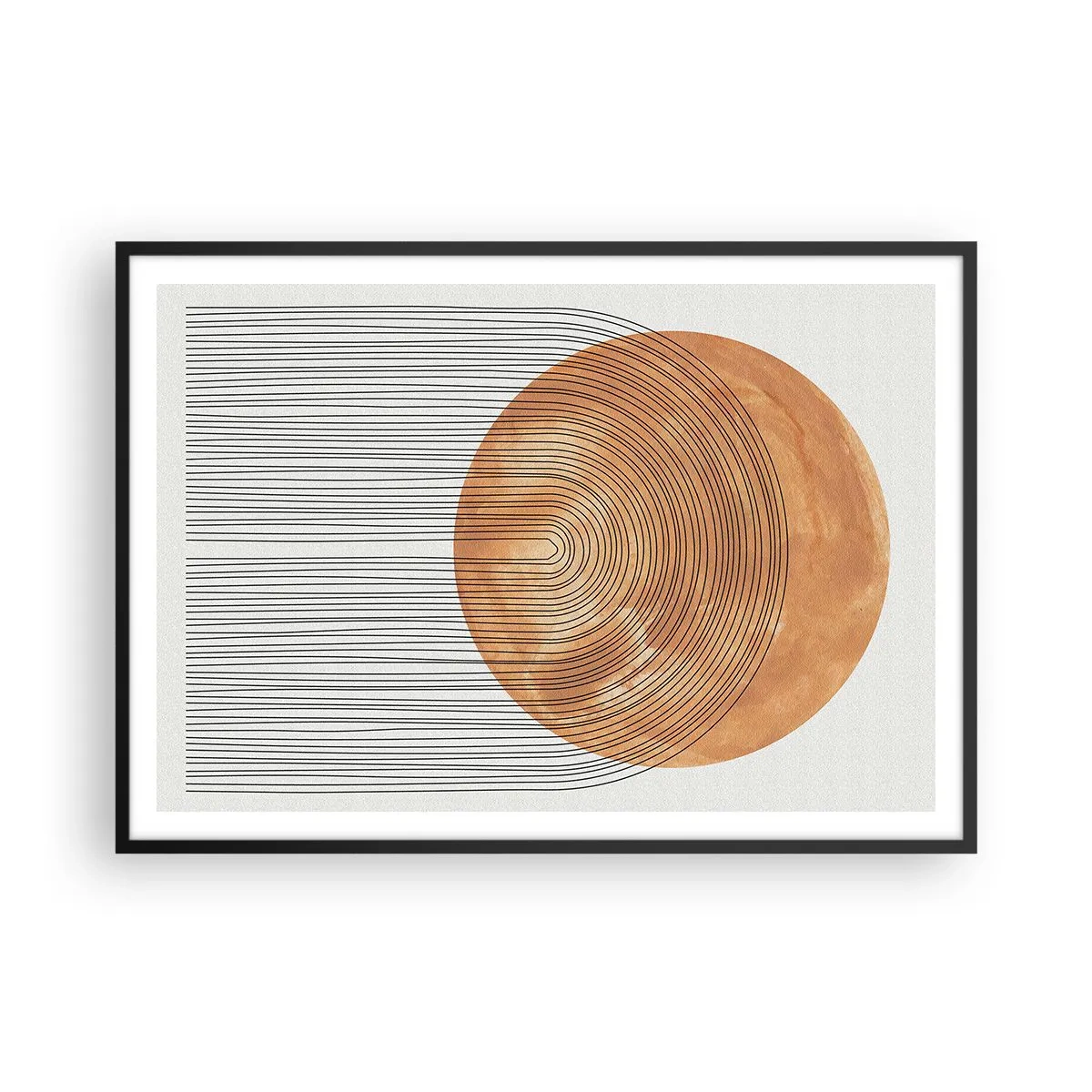 Affisch i svart ram - En solig komposition - 100x70 cm