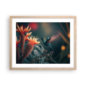 Affisch i ram av ljusek - Ett verkligt färgglatt liv - 50x40 cm