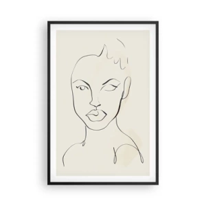 Affisch i svart ram - Sensualitetens kontur - 61x91 cm