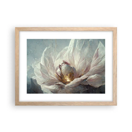 Affisch i ram av ljusek - Blommar en gång på hundra år - 40x30 cm