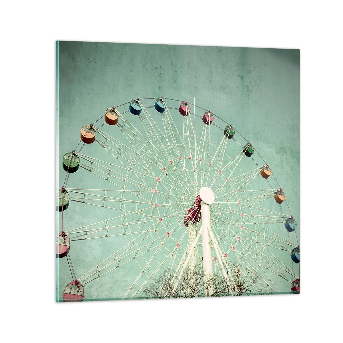 Glastavla - Bild på glas - Välkommen att ha kul - 60x60 cm