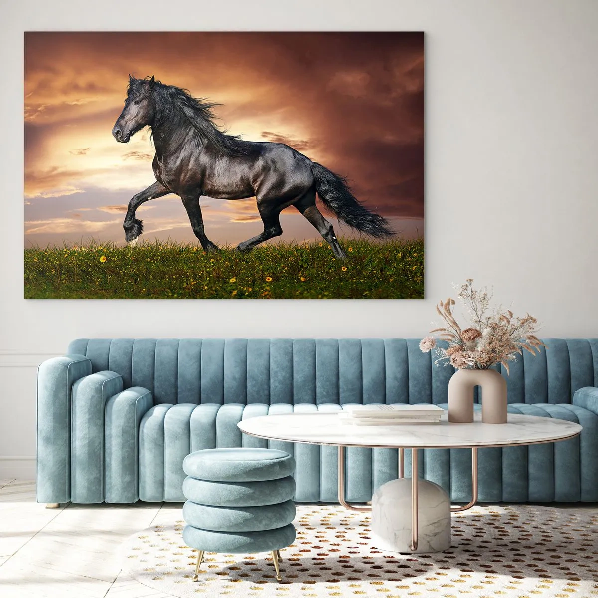 Glastavla - Bild på glas - Svarta prinsen - 120x80 cm