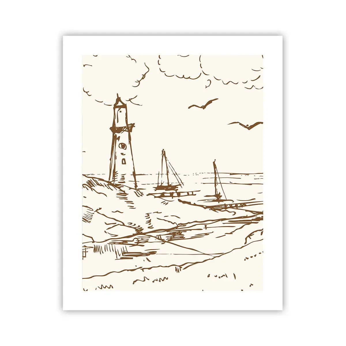 Affisch - Sommarminnets kontur - 40x50 cm