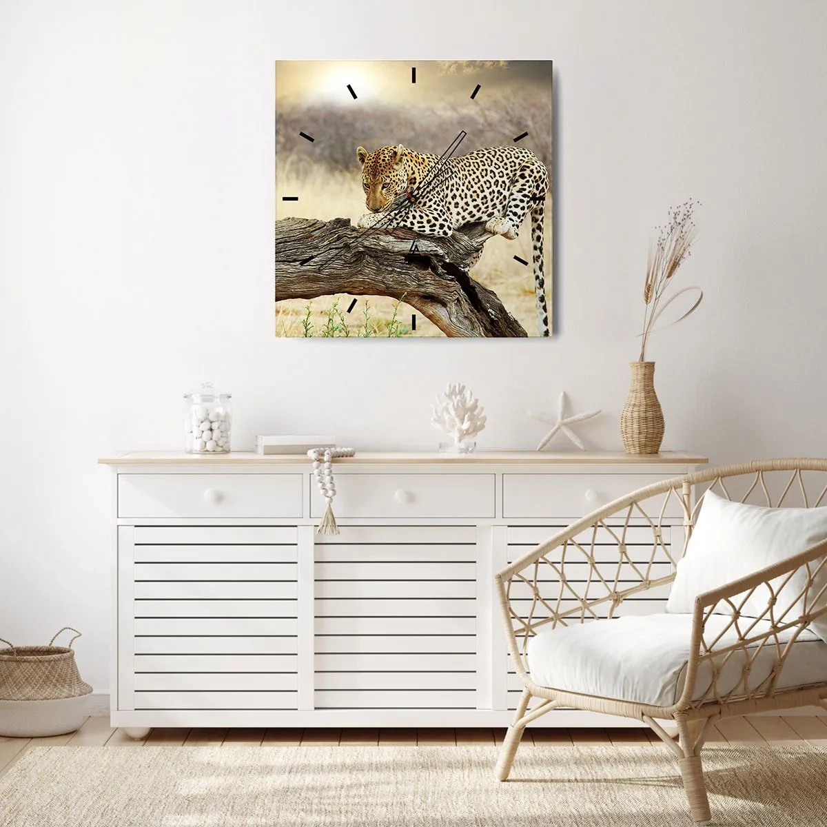 Väggklocka - Klocka på glas - Jag går min egen väg - 40x40 cm