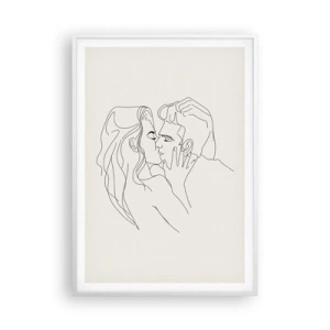 Affisch i vit ram - I kärlekens famn - 70x100 cm