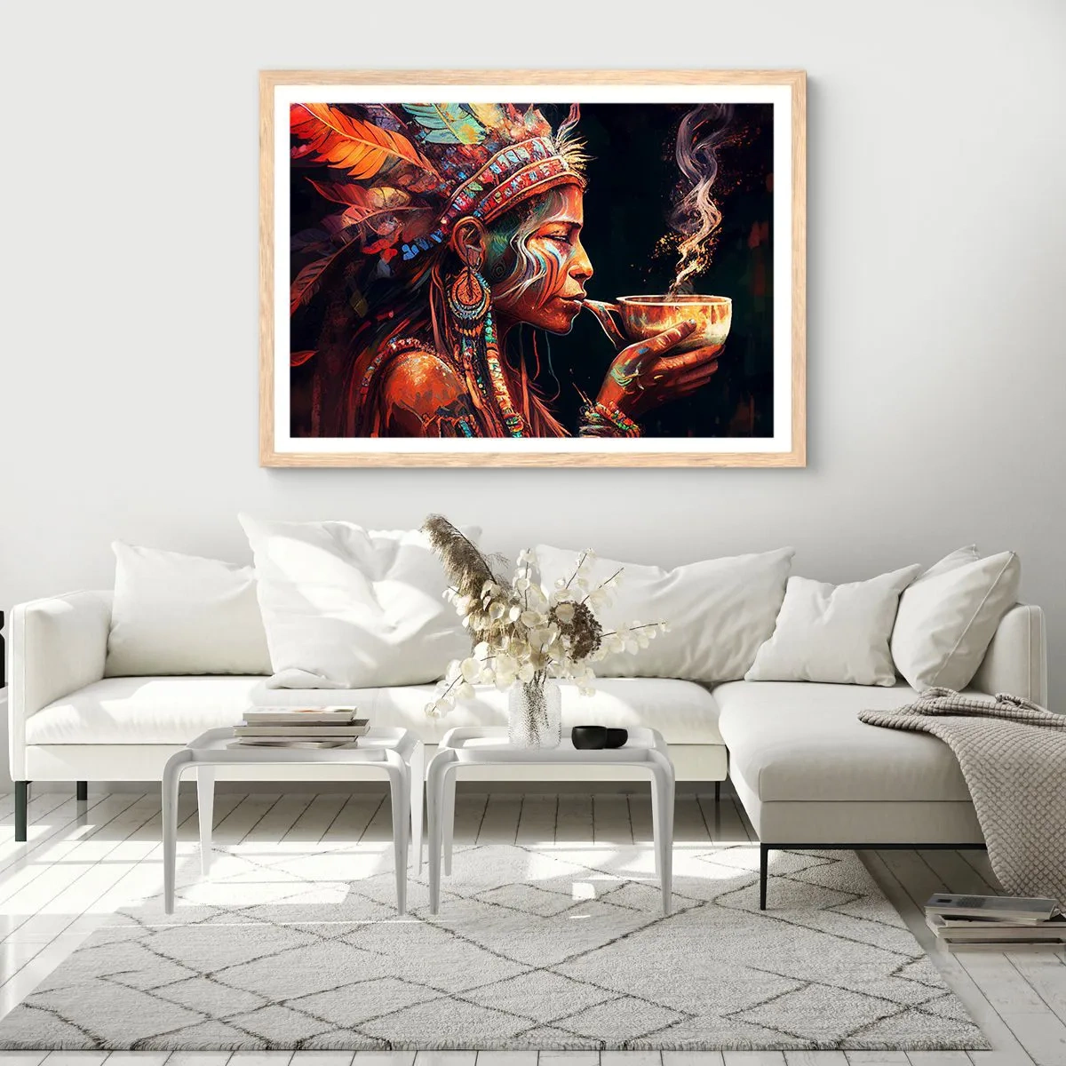 Affisch i ram av ljusek - En magisk ritual - 100x70 cm