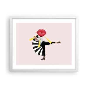 Affisch i vit ram - Surrealistisk pop-art - 50x40 cm