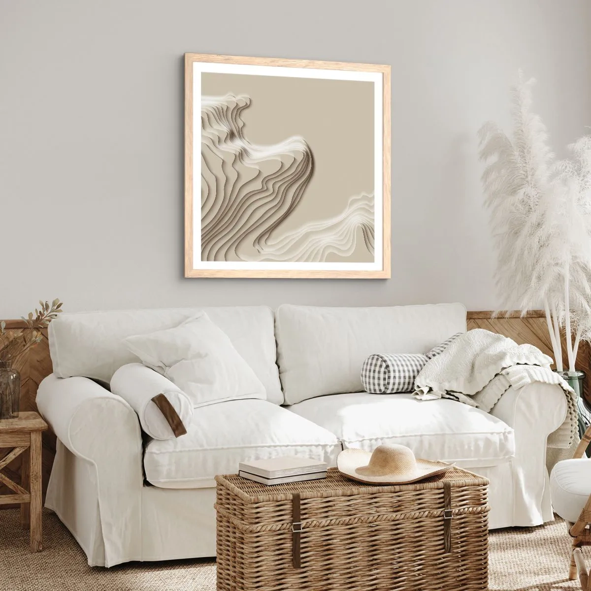 Affisch i ram av ljusek - Konstens topografi - 40x40 cm