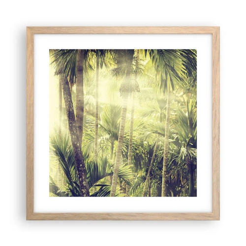 Affisch i ram av ljusek - I gröna glöden - 40x40 cm