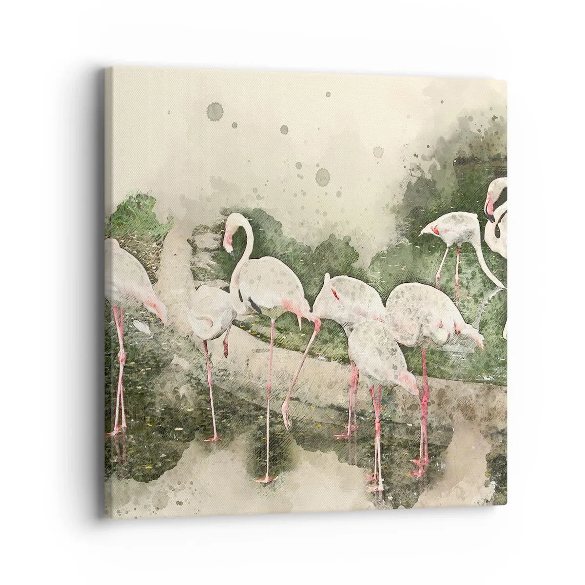 Canvastavla - Bild på duk - Exotisk dröm - 40x40 cm