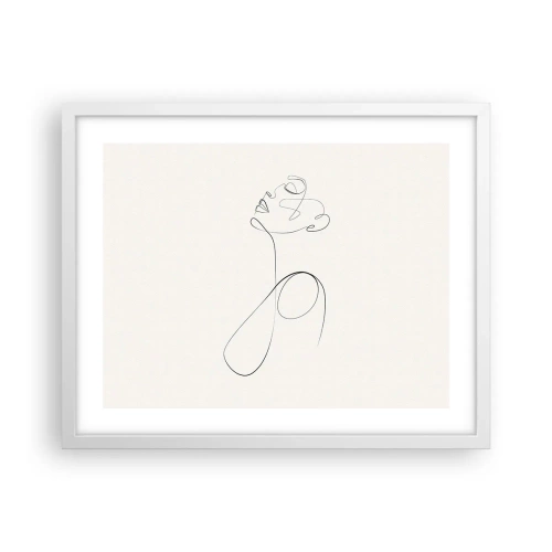 Affisch i vit ram - Förvirrad i drömmarna - 50x40 cm