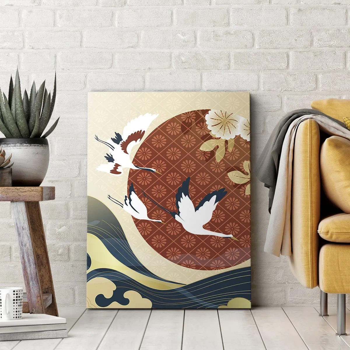 Canvastavla - Bild på duk - Japansk saga - 70x100 cm