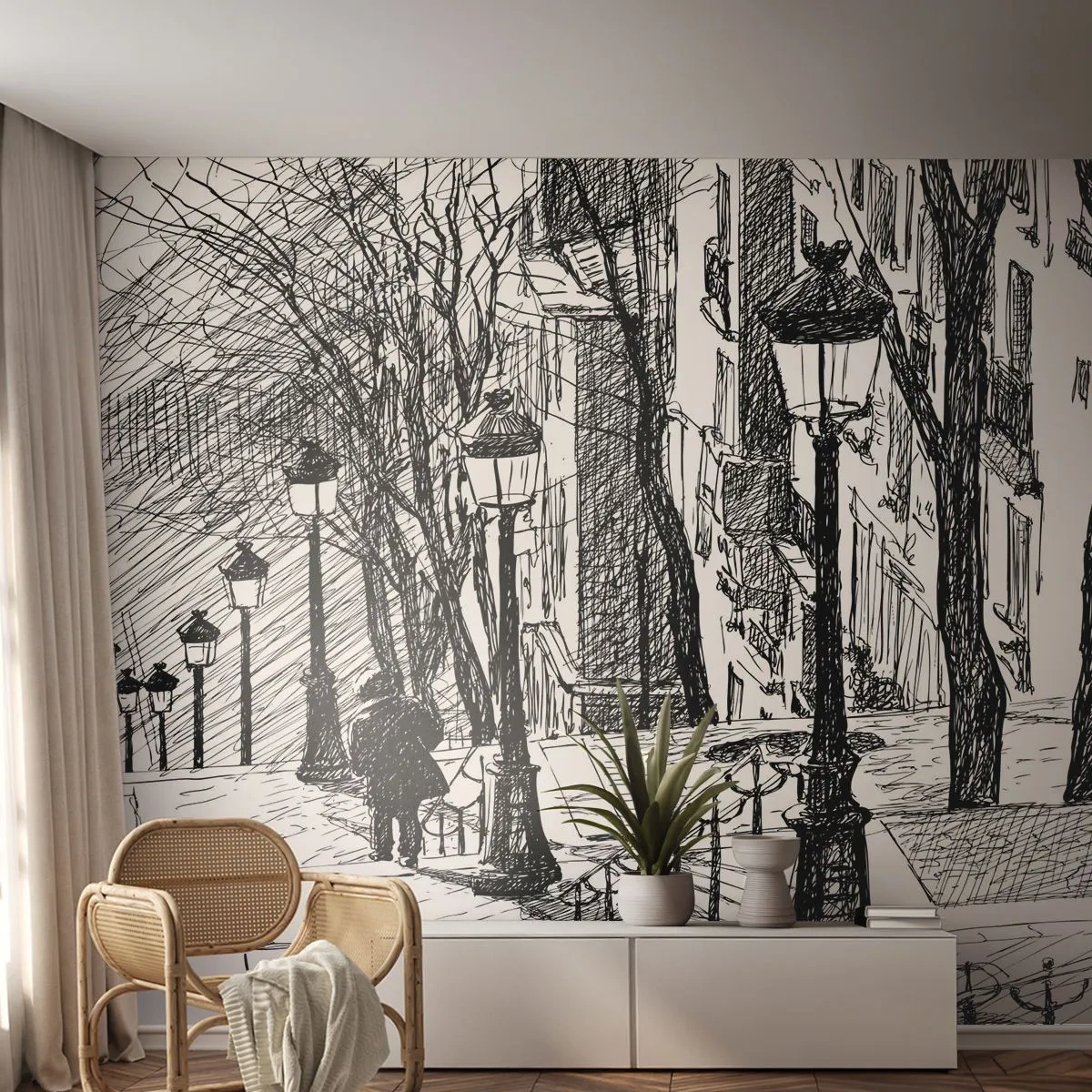 Fototapet Standard Eco - Kärlekshistoria eller rysare? - Montmartre, Arkitektur, Paris - 150x105 cm