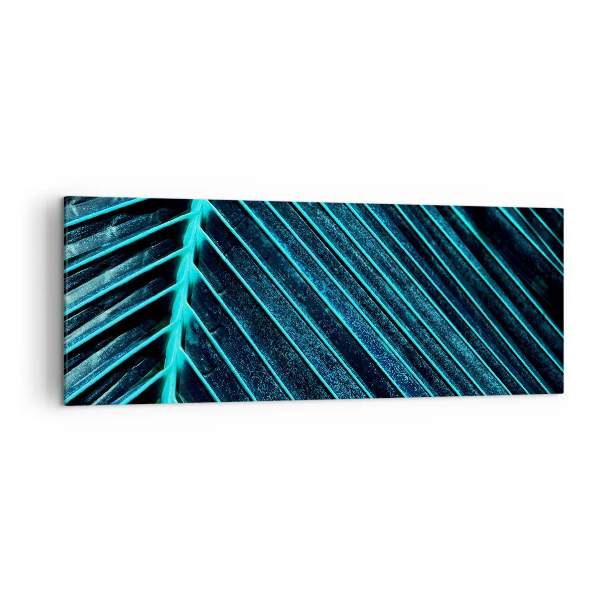 Canvastavla - Bild på duk - Grön textur - 140x50 cm